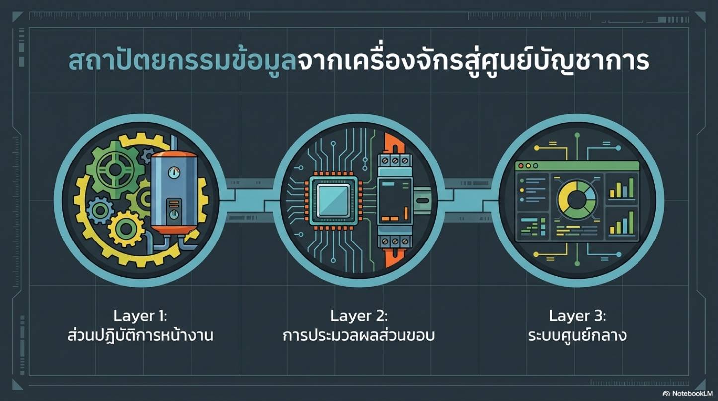 แผนภาพ 3 ชั้นของระบบทดสอบ