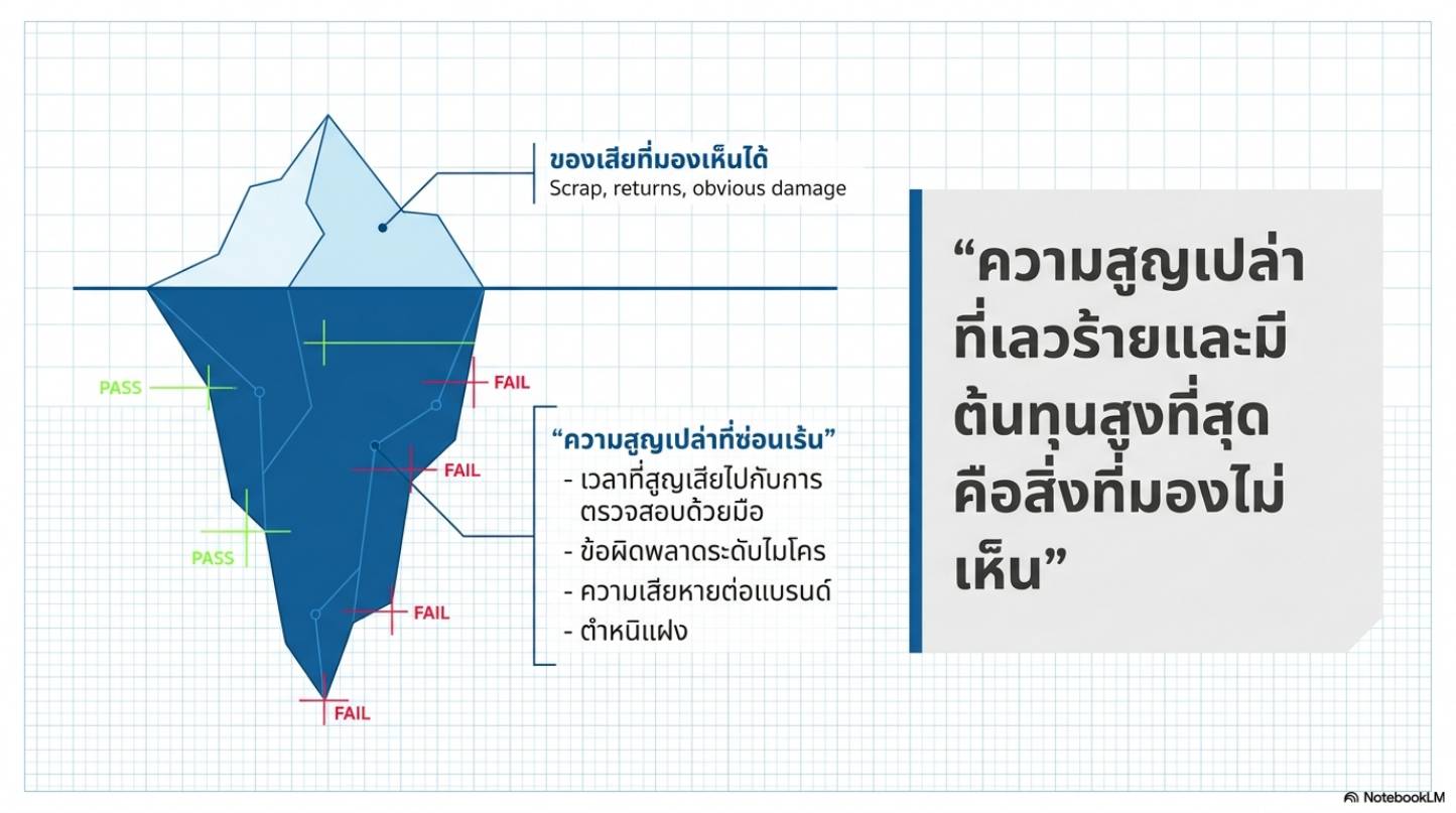 แผนภูมิน้ำแข็งของความสูญเปล่าที่ซ่อนอยู่